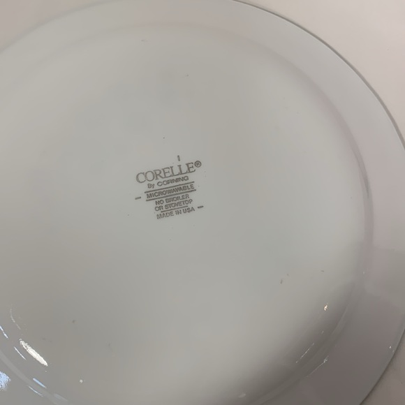 Corelle Callaway Salad Dessert Bread Plates White Swirl Green Ivy set 4 - Picture 10 of 11